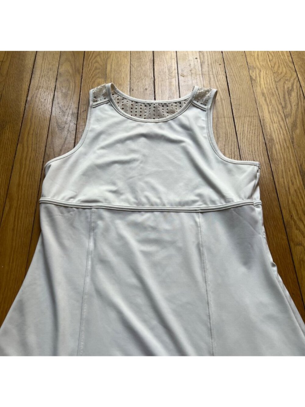 Tenniscore Tuckernuck Tnuck Sport M White Cane Victoria Mesh Sleeveless Dress - Picture 13 of 16